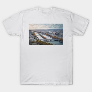 Aerial Paris over Seine T-Shirt